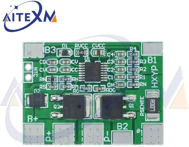 AITEXM ROBOT BMS 4S Ladeschutzmodul für LiFePO4 und Li-Ion Akkus, 12,8 V bis 14,4 V, Farbe: Grün - Bild 1