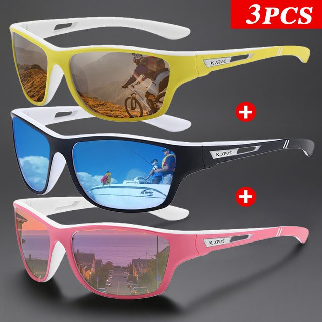 Karos Sportsonnenbrille, Vollrand, rechteckig, Kunststoff, Unisex, polarisiert - Bild 1