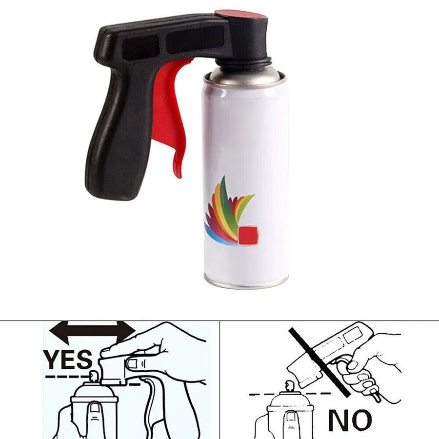 Tragbare Spraypistole aus Kunststoff mit Triggergriff für Aerosol-Farben in Schwarz - Bild 5