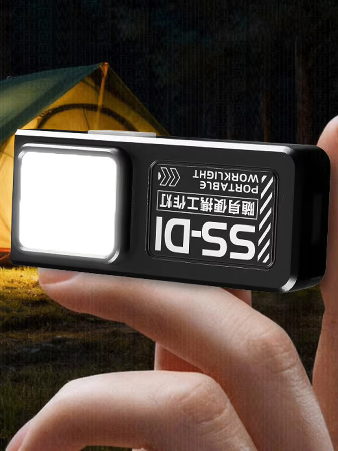APWIKOGER COB LED Mini-Taschenlampe mit USB-C Wiederaufladung, Schwarz, mit Clip und Magnet für Notfall, Camping und Arbeit - Bild 7