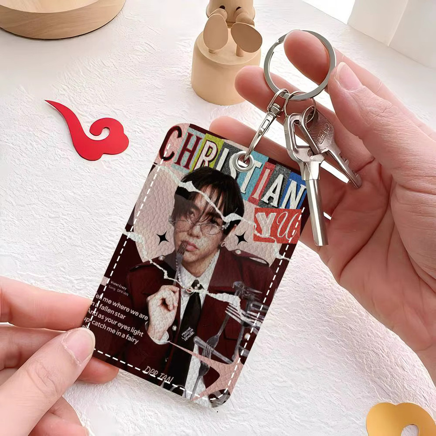Leder-Kartenhalter Schlüsselanhänger Etui - Bild 4