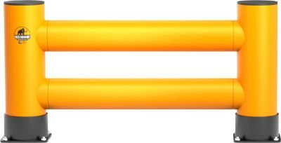 Ampere Doppel-Rammschutzplanke Rack-Mammut aus Kunststoff in verkehrsgelb, Breite: 1200 mm, Höhe: 600 mm - Bild 1