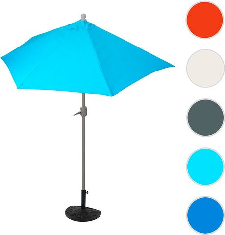 MVG Sonnenschirm MVG-HA004 in Türkis mit Ständer, B: 260 cm, T: 135 cm - Bild 1