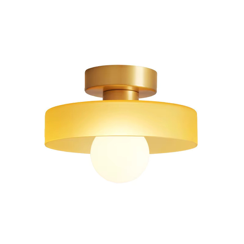 ZCTOP Nordische Vintage LED-Deckenleuchte aus Glas und Metall in Transparent mit warmweißem Licht - Bild 4
