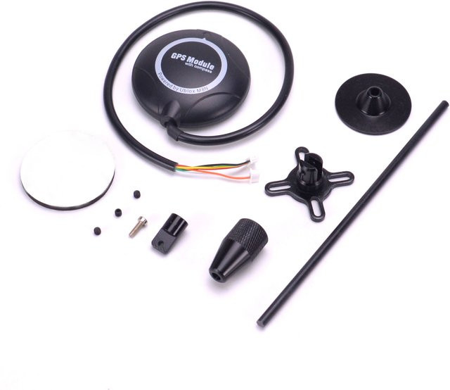 Readytosky GPS Modul mit eingebautem Kompass und Halterung in Schwarz für APM AMP2.6 APM2.8 Pixhawk Pix 2.4.6 2.4.8 M10 8N 7M 6M - Bild 1