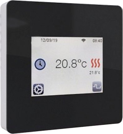 Vitalheizung Raum- und Bodenthermostat mit Bodenfühler, schwarz und weiß, B/H/T: 9 x 4,3 x 9 cm - Bild 1