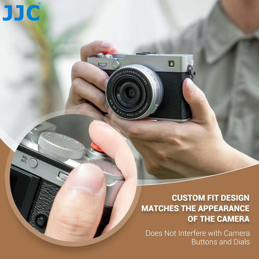 JJC Daumengriff für Fujifilm X-E5 Kamera, Metall-Daumenauflage mit Auslöseknopf in Schwarz - Bild 4