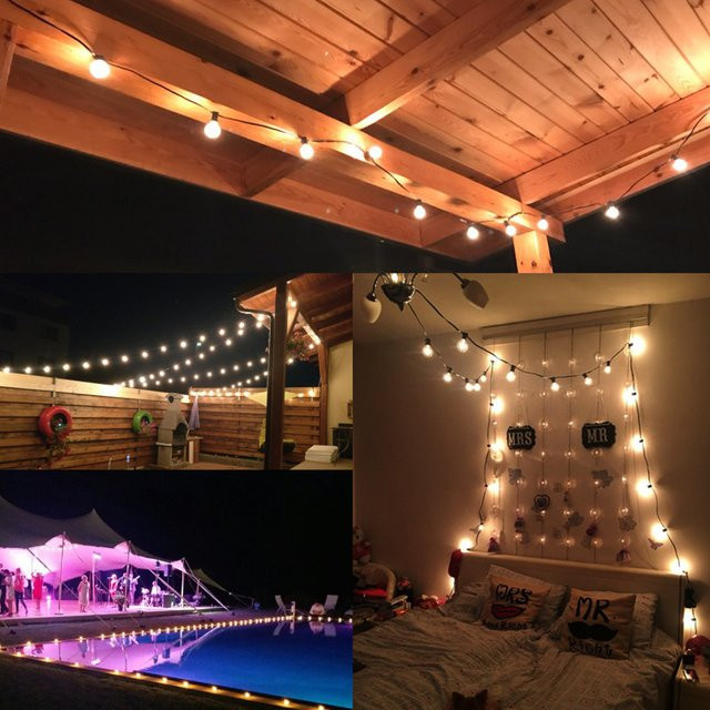 LED Fee Glühbirnen Lichterkette Warmweiß Batteriebetrieben für Garten Hochzeit und Party Dekoration - Bild 1