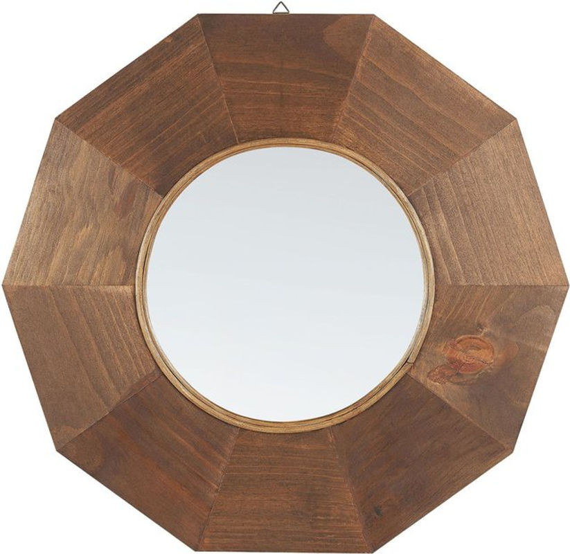 Achteckiger Wandspiegel Asem von BELIANI aus Pappelholz in Braun, B: 60 cm, H: 60 cm - Bild 1