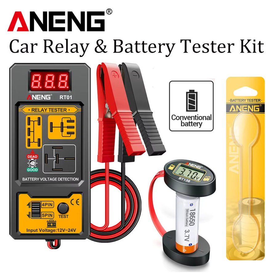 ANENG RT01 + BT138 Diagnose-Kit für Autobatterie-Relais und Lithium-Batterien mit Spannungsmesser und Elektriker-Testwerkzeugen - Bild 6