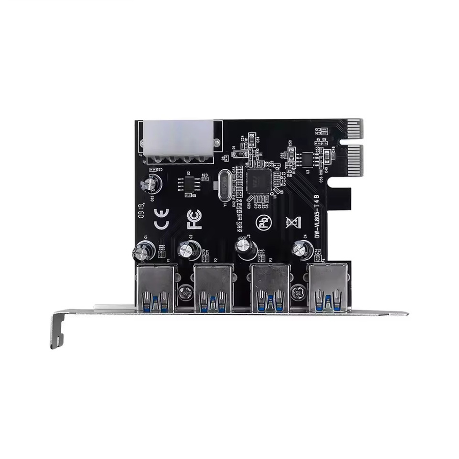 Goldpo USB 3.0 PCI-E Erweiterungskarte mit 4 Ports in Schwarz - Bild 2