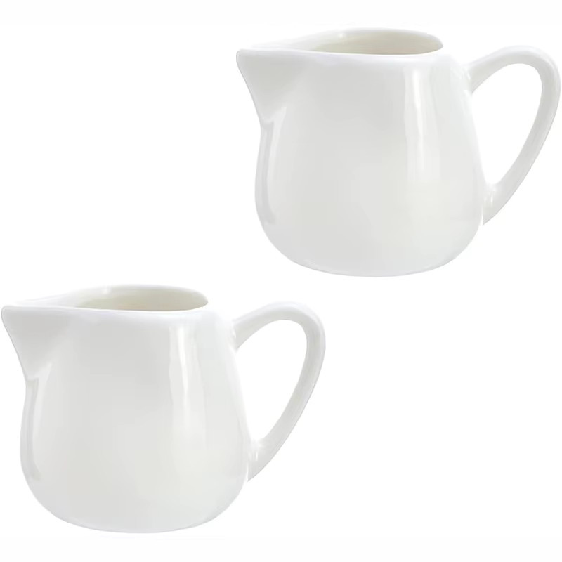 YWDL Keramik-Milchkrug für Espresso, Kaffee und Sahne, Weiß, 50 ml / 100 ml / 220 ml - Bild 7