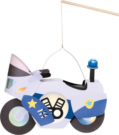 Folia Laternen-Bastelset Polizei mit 2 LED Lichtern
