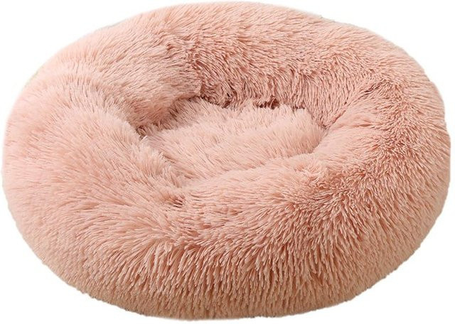 Yiran Furniture Rundes Haustierbett aus Mikrofaser für Hunde und Katzen, Pink, Durchmesser: 40 cm - Bild 1