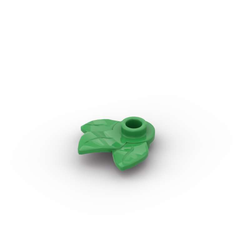ixBricks Pflanzenplatte Bausteine Set 10-teiliges Set Rund 1x1 mit 3 Blättern - Bild 2