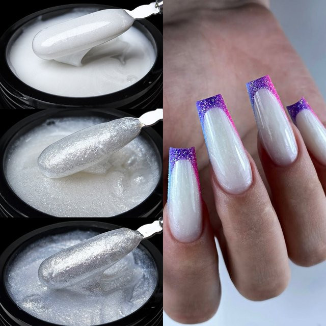 Jillnails Milky White Builder Nail Gel, 50 g, schimmernd - Bild 1