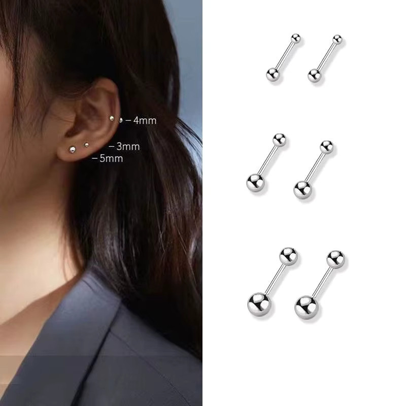 Somilia Mode Ohrstecker, 925 Silber, Knorpelohrring, Damen - Bild 2