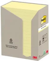 Post-it Recycling Notes Tower Haftnotizen Gelb B: 12,7 cm, H: 7,6 cm - Bild 1