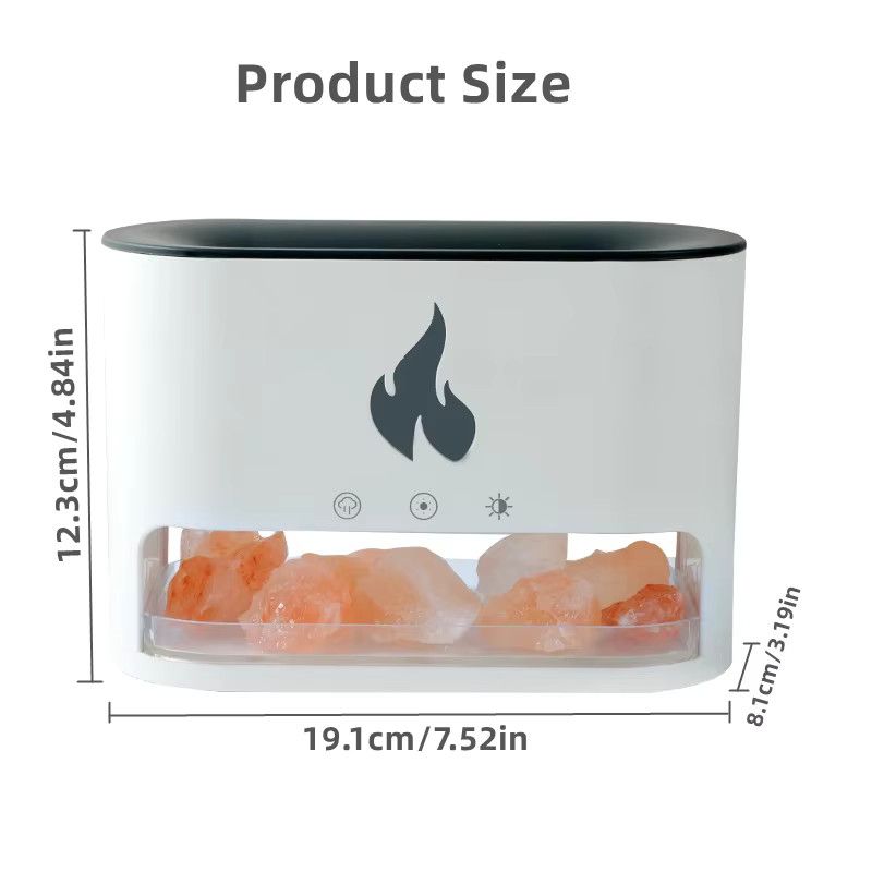 DUTRIEUX Kamin-Luftbefeuchter mit Kristallsalz und 7-Farben-Flammen-Effekt, Aroma-Diffusor in Schwarz und Multicolor - Bild 5