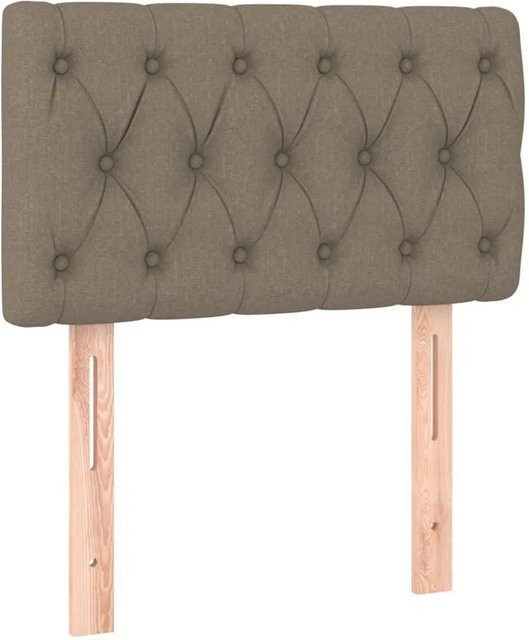 vidaXL Kopfteil Polsterteil in Taupe/Beige aus Stoff und Lärchenholz, B/T/H: 80 x 7 x 78-88 cm - Bild 1