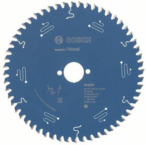 Bosch Expert for Wood Kreissägeblatt, Carbide Tipped, Blau, Durchmesser: 210 mm, Bohrung: 30 mm, Zähneanzahl: 56 - Bild 1