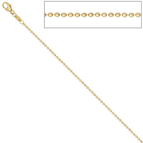 Colfem Kugelkette 585 Gold, 1,5 mm, 42 cm, Unisex - Bild 1