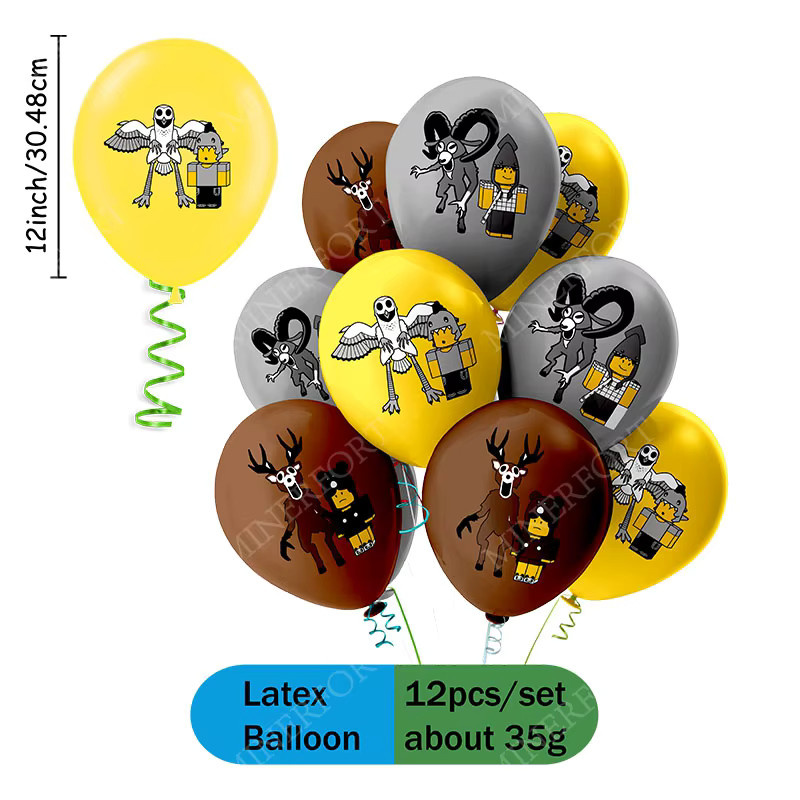 Roblox 99 Nächte im Wald Latexballons für Kinder als bunte Partydekoration für Geburtstag, Babyparty oder Halloween - Bild 2