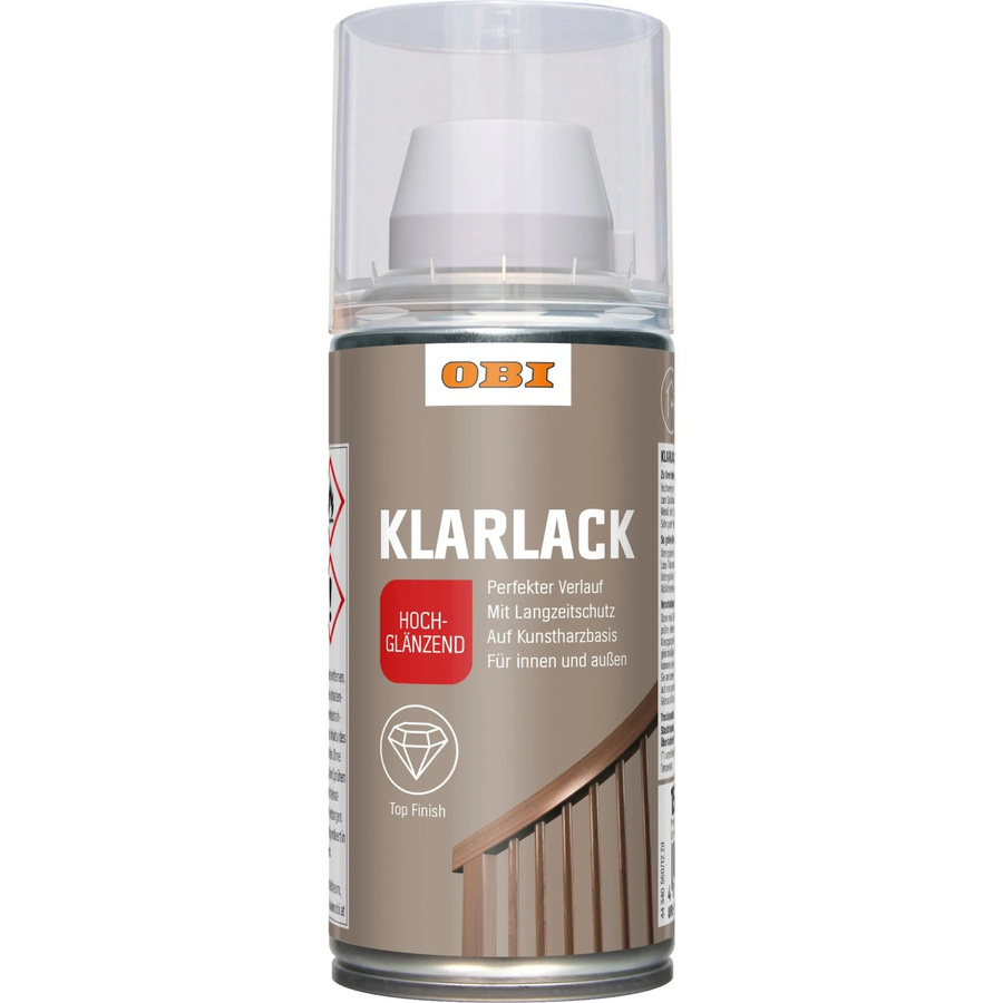 OBI Klarlack Spray Transparent hochglänzend für Holz, 150 ml - Bild 2
