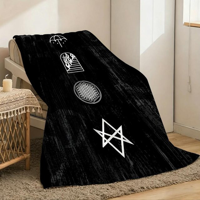 Bring Me The Horizon Flanell-Überwurf Schwarz, weiche Decke für den Sommer, B/T: 100 x 150 cm - Bild 1