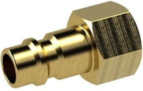 Riegler Nippel für Kupplungen NW 7,2 - NW 7,8, Messing blank, Farbe Gold, G 1/4 IG - Bild 1