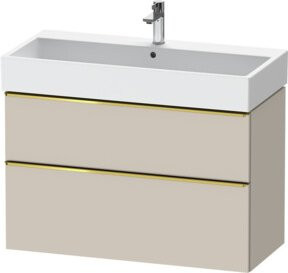 Duravit Waschtischunterschrank D-Neo in Beige Hochglanz, Wandhängend, B/T: 98,4 x 44,2 cm - Bild 1