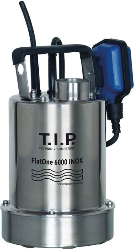 T.I.P. FlatOne 6000 INOX Klarwasser-Tauchpumpe aus Edelstahl in Silber mit 6000 l/h und 6m Förderhöhe - Bild 2