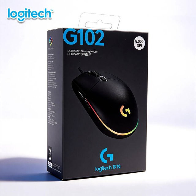 Logitech G102 Prodigy Gaming-Maus mit HERO-Sensortechnologie und RGB-Hintergrundbeleuchtung in Schwarz - Bild 1