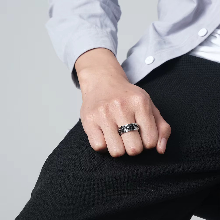 yiustar Ring, Keltischer Knoten Rune, Edelstahl, Herren - Bild 2