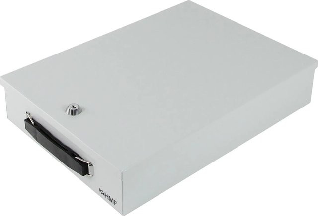 HMF Dokumentenkassette DIN A4 in Lichtgrau B/T/H: 37 x 26 x 8 cm - Bild 1
