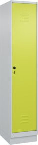 C+P Spind Classic PLUS Garderobenschrank mit Sockel, 1 Abteil, Grau/Grün, H x B x T: 195 x 40 cm x 50 cm - Bild 1