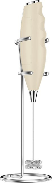 ONEKA Handheld Milchaufschäumer Batteriebetrieben für Latte, Cappuccino und Matcha in Beige - Bild 1