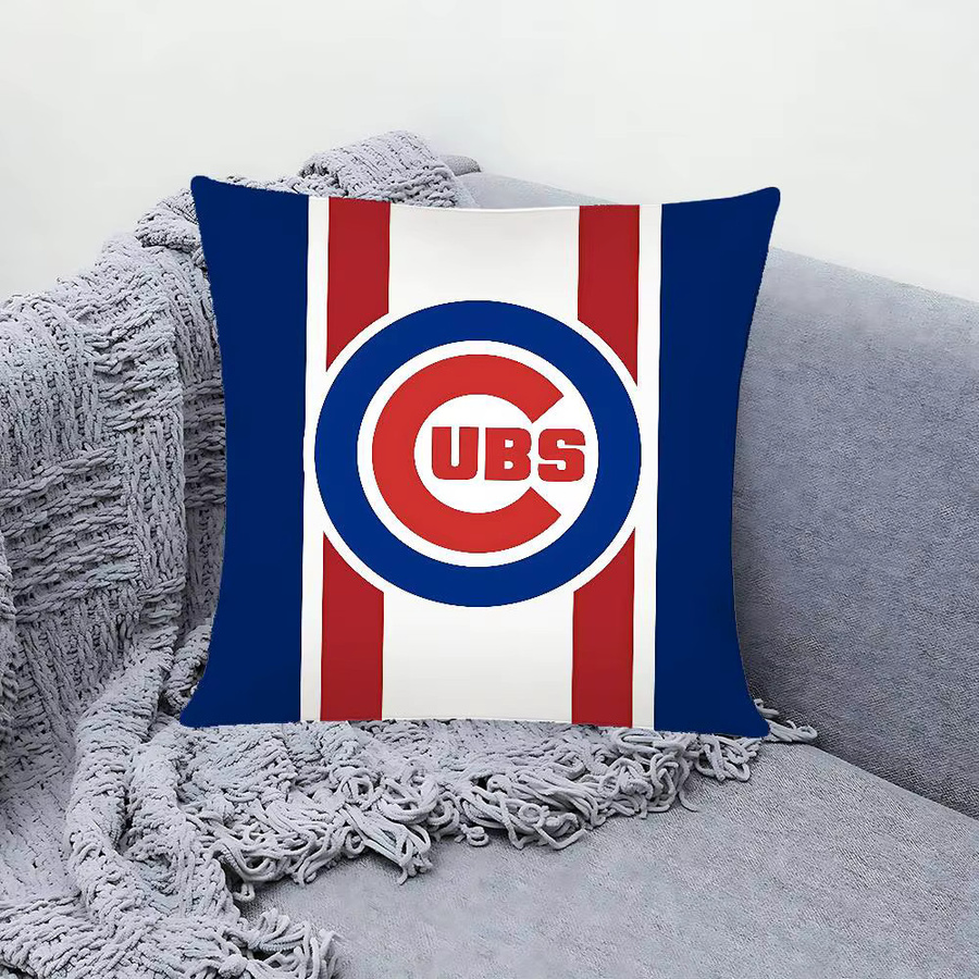 52TOYS Chicago Cubs Baseball Kissenbezug im Vintage-Stil, Blau, B/T/H: 40 x 40 x 40 cm - Bild 3