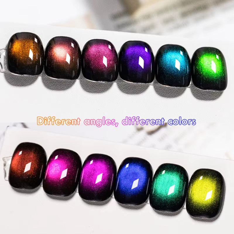 MEET ACROSS Glasperle Dual-Color Cat Magnetic Gel, Galaxy Effect - Bild 4