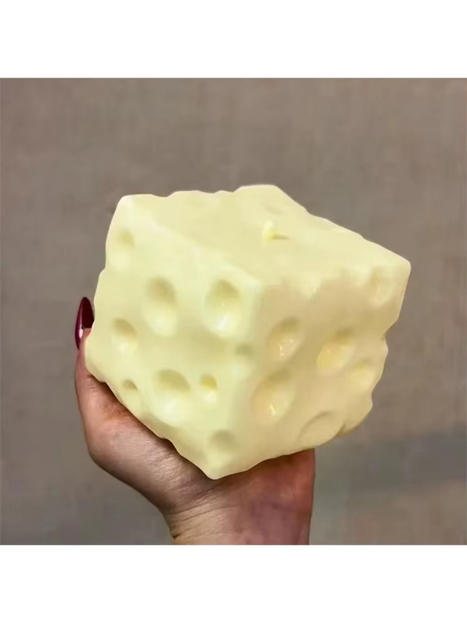 TT Jumbo Käse-Würfel Stressball, Großer Formbarer Käse-Squeeze-Ball - Bild 3