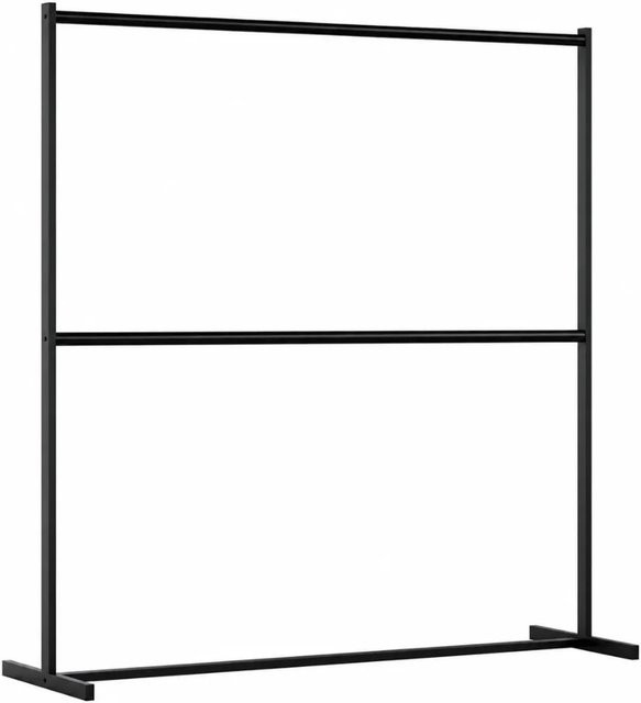 DELUKE Kleiderständer HANS Kleiderstange aus Metall in Schwarz B/T/H: 165 x 50 x 185 cm - Bild 1