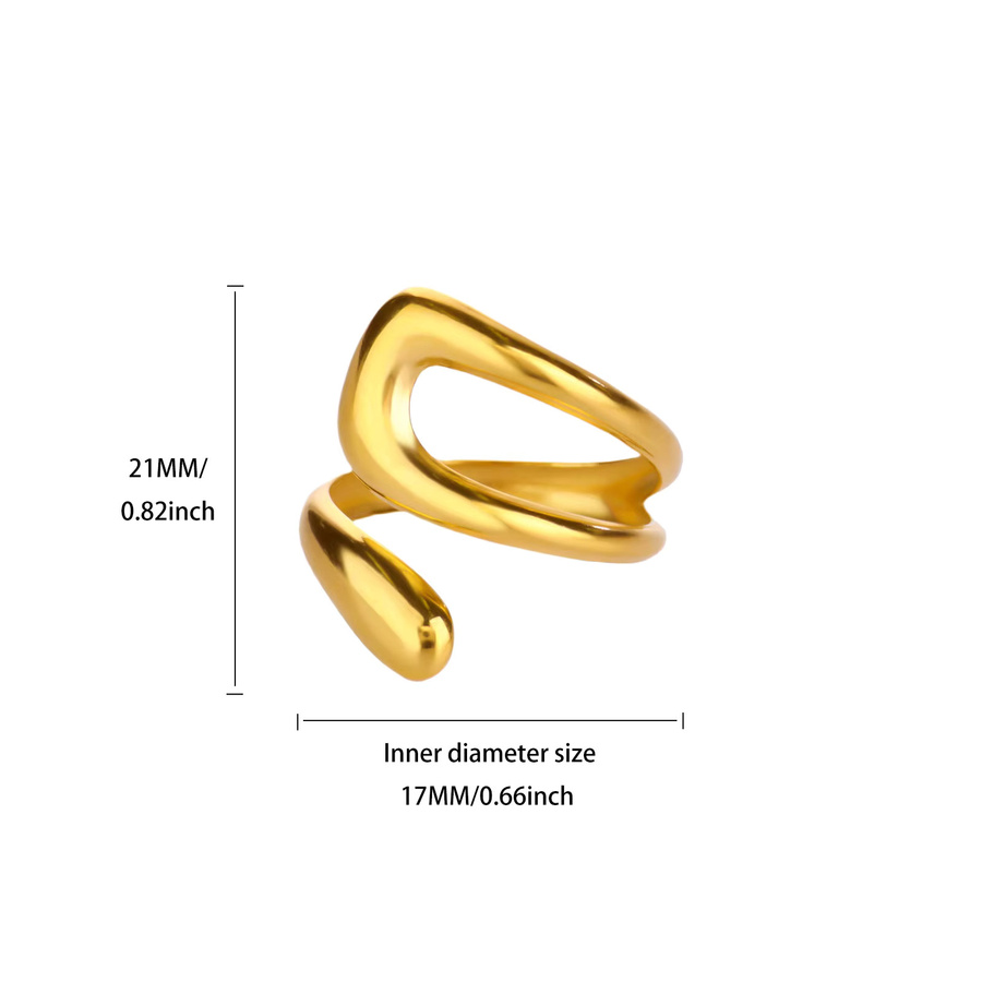 HPTOTMG Ring, 18K Vergoldet, Gold, Vintage, Damen - Bild 2
