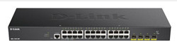 D-Link DGS 1250-28X Smart Managed L3 Lite Switch in Schwarz mit 24 x 10/100/1000 Mbit/s Ports und 4 x 10 Gigabit SFP+ Ports, Rackmontierbar - Bild 1