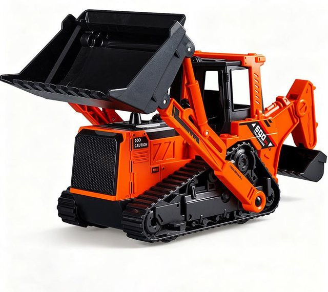 Doppelkopf-Bagger Bulldozer, Ingenieurfahrzeugmodell, Diecast, ab 14 Jahre - Bild 1