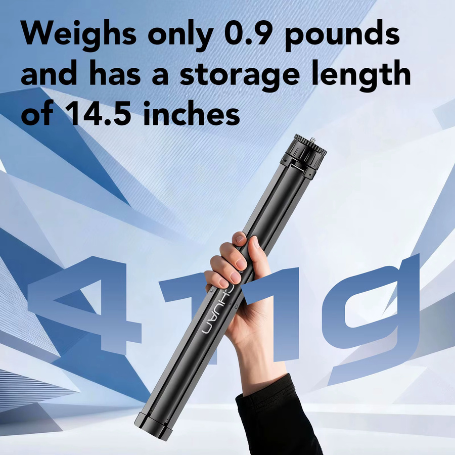 AOCHUAN Aluminiumlegierungs-Stativ 61 Zoll mit 4/1-Gewindeanschluss in Schwarz - Bild 4