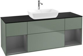 V&B Waschtischunterschrank Finion in Platinblau matt lackiert, Breite: 160 cm - Bild 1