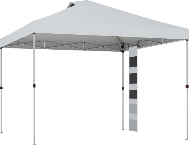Outsunny Gartenpavillon Pop-up Faltzelt mit UV-Schutz UPF50+, höhenverstellbar, Weiß, B/T/H: 300 x 300 x 230 cm (Aosom) - Bild 1