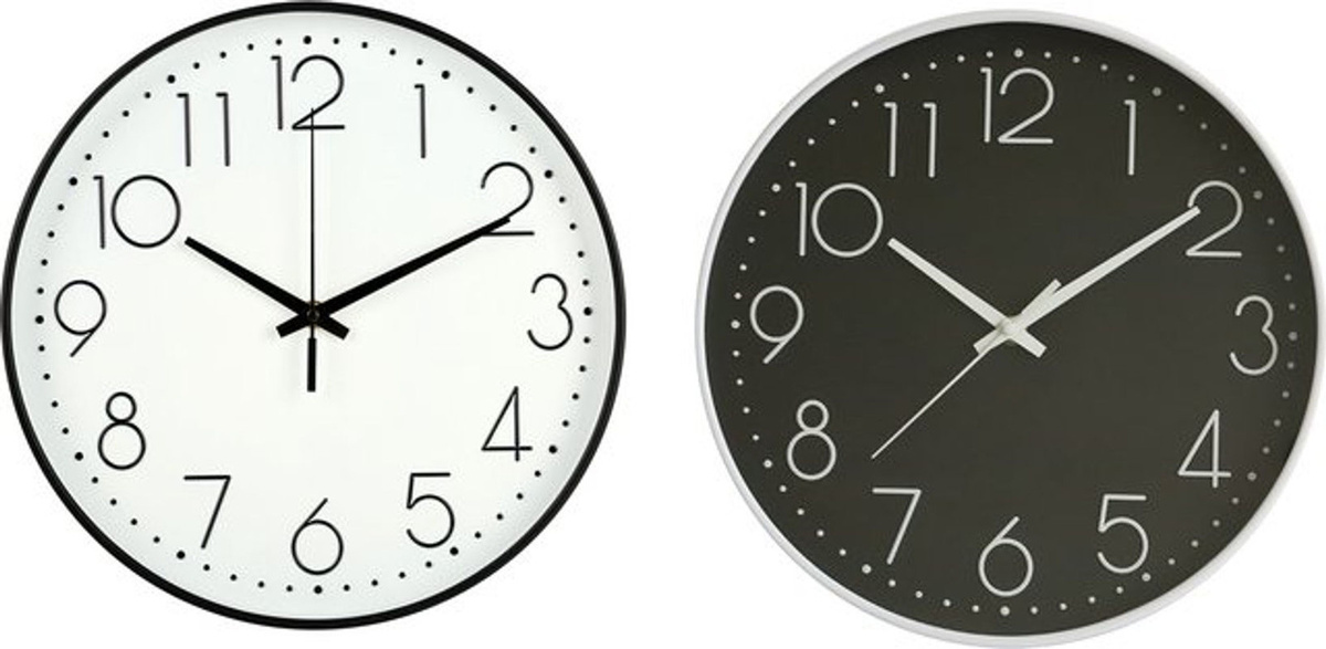 Qiilu Wanduhr rund, weiß, geräuschlos, minimalistisches Design mit Glas, Durchmesser: 20,32 cm - Bild 1