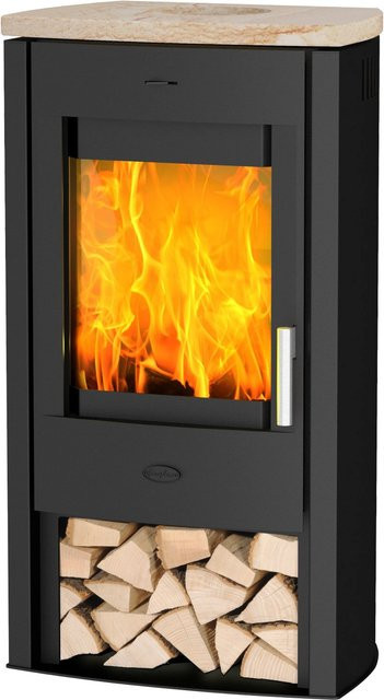Fireplace Kaminofen Tuvalu Sandstein Top Schwarz 6,6 kW - Bild 1