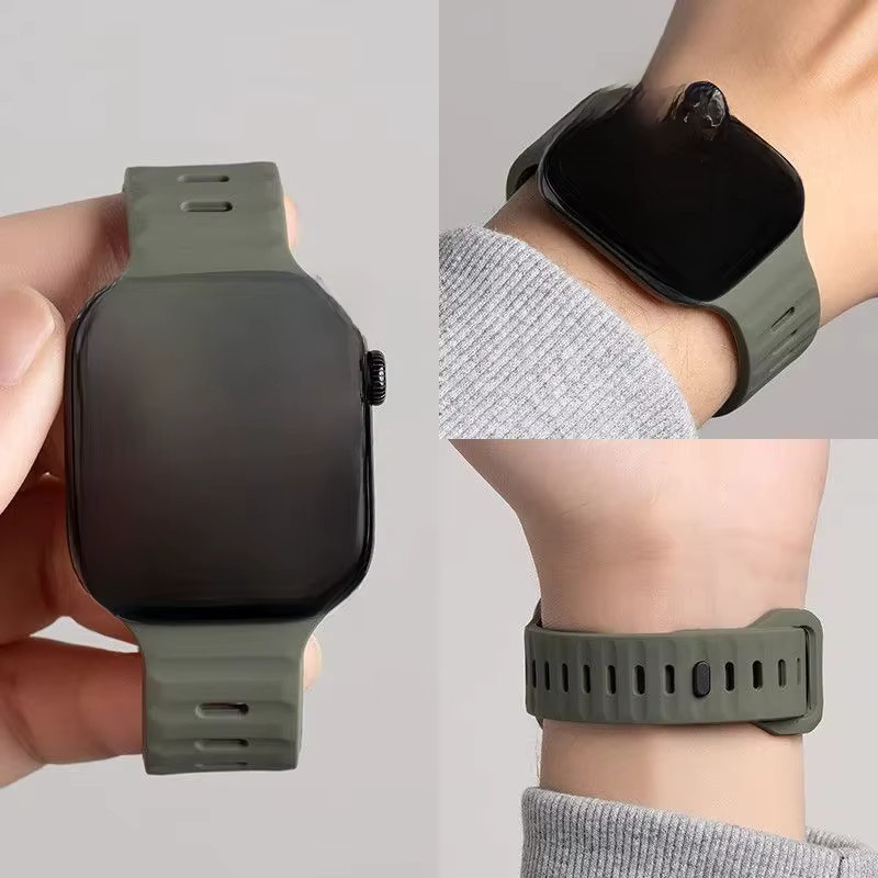 Uhrenarmband Silikon, Sport, Schwarz, Unisex - Bild 4